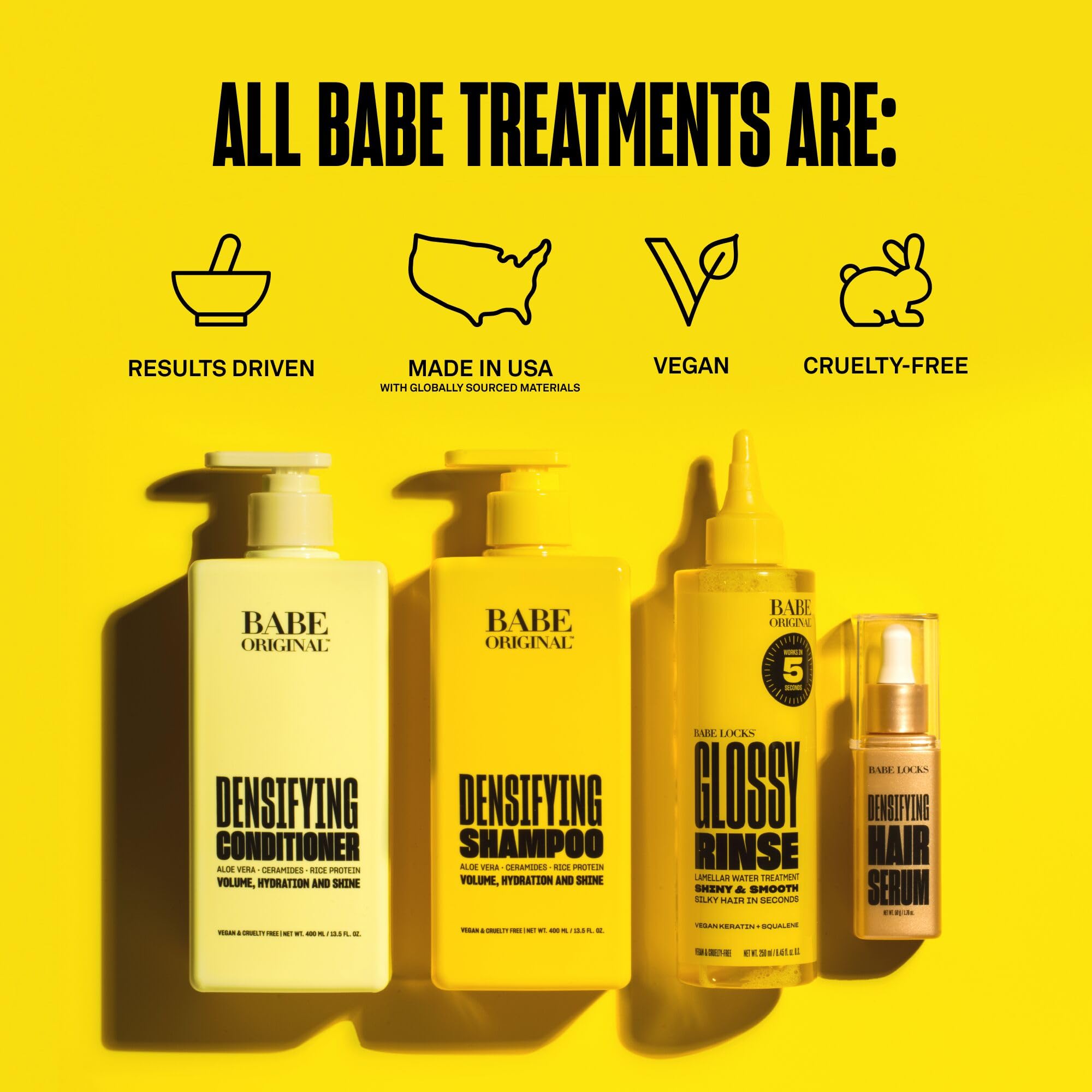 BABE ORIGINAL Rinçage brillant – ingrédients végan et kératine nourrissants