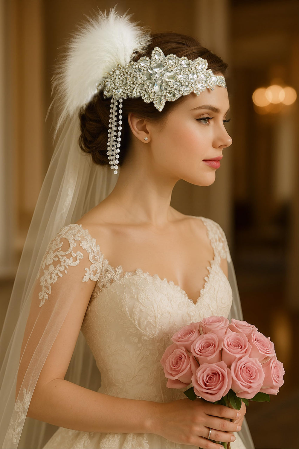 BABEYOND irregular forehead crystals create a striking accent