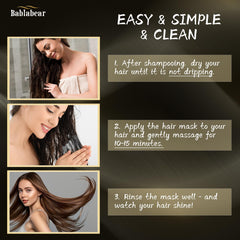 Coconut and argan oils in Bablabear Hair Mask nourish strands.