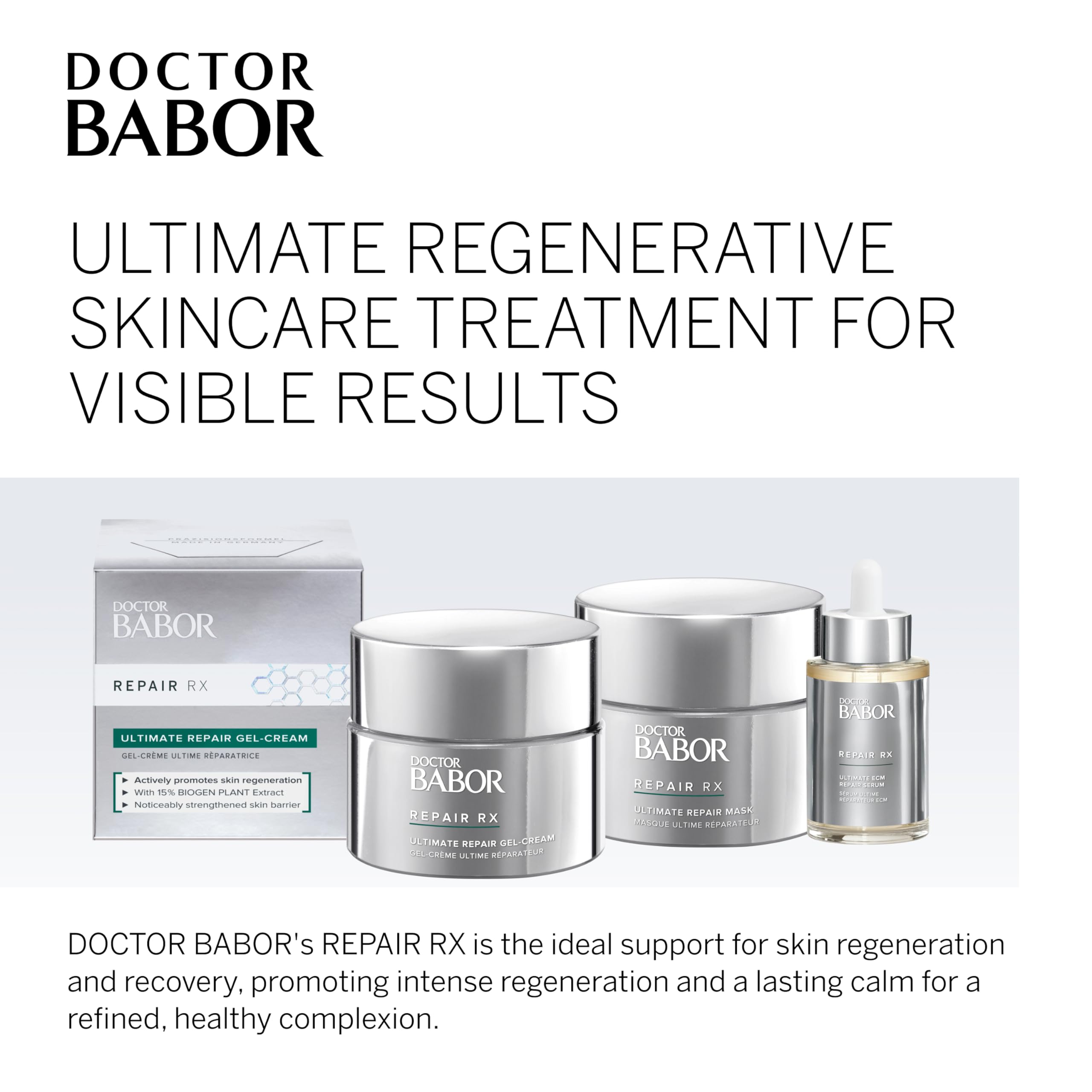 BABOR Doctor Repair RX Gel-Cream packaging close-up showing authenticity