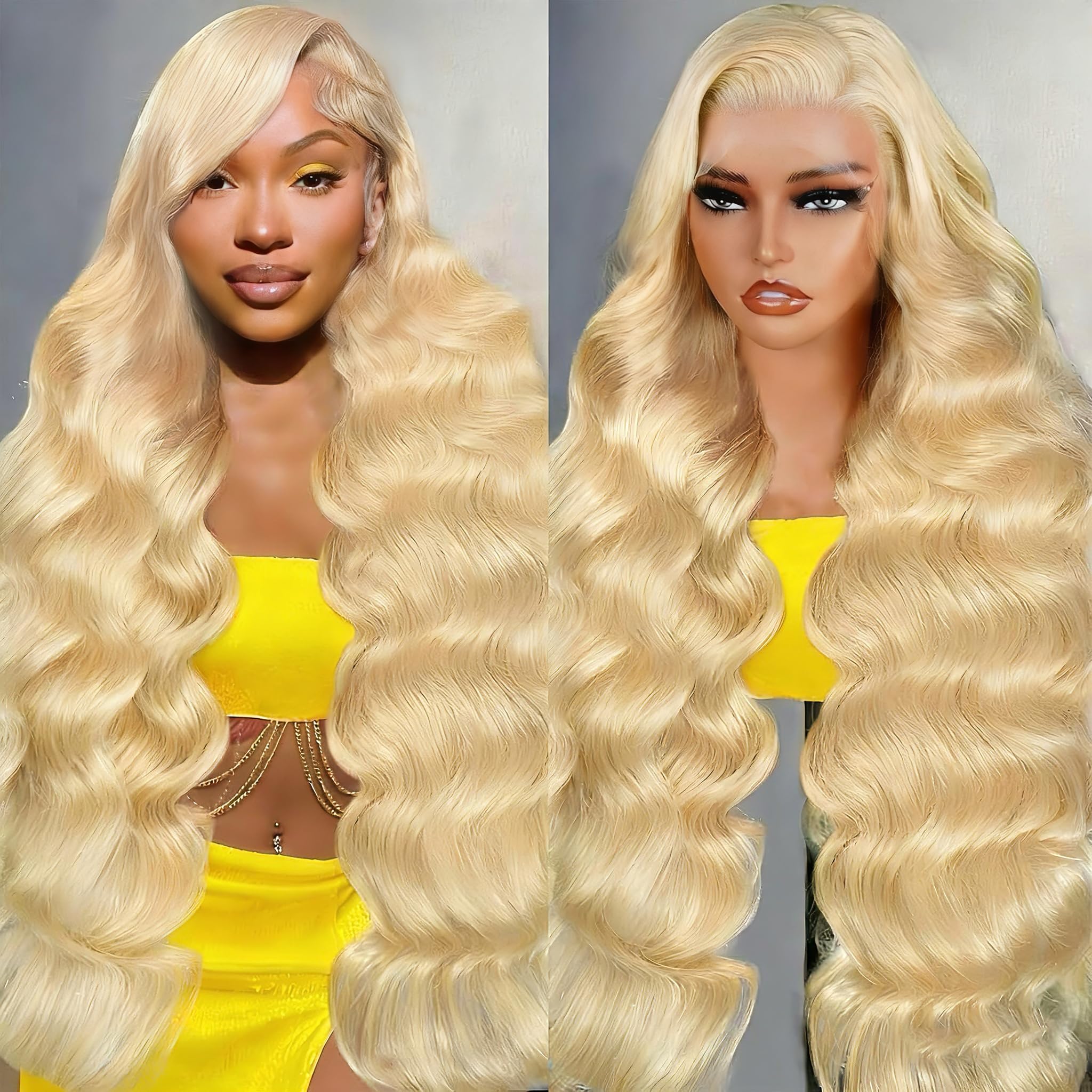 BABOSHOW 30 inch 613 lace front wig model wearing for a natural look