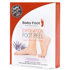 Baby Foot Original foot peel booties with lavender scent provide a convenient at-home spa experience.