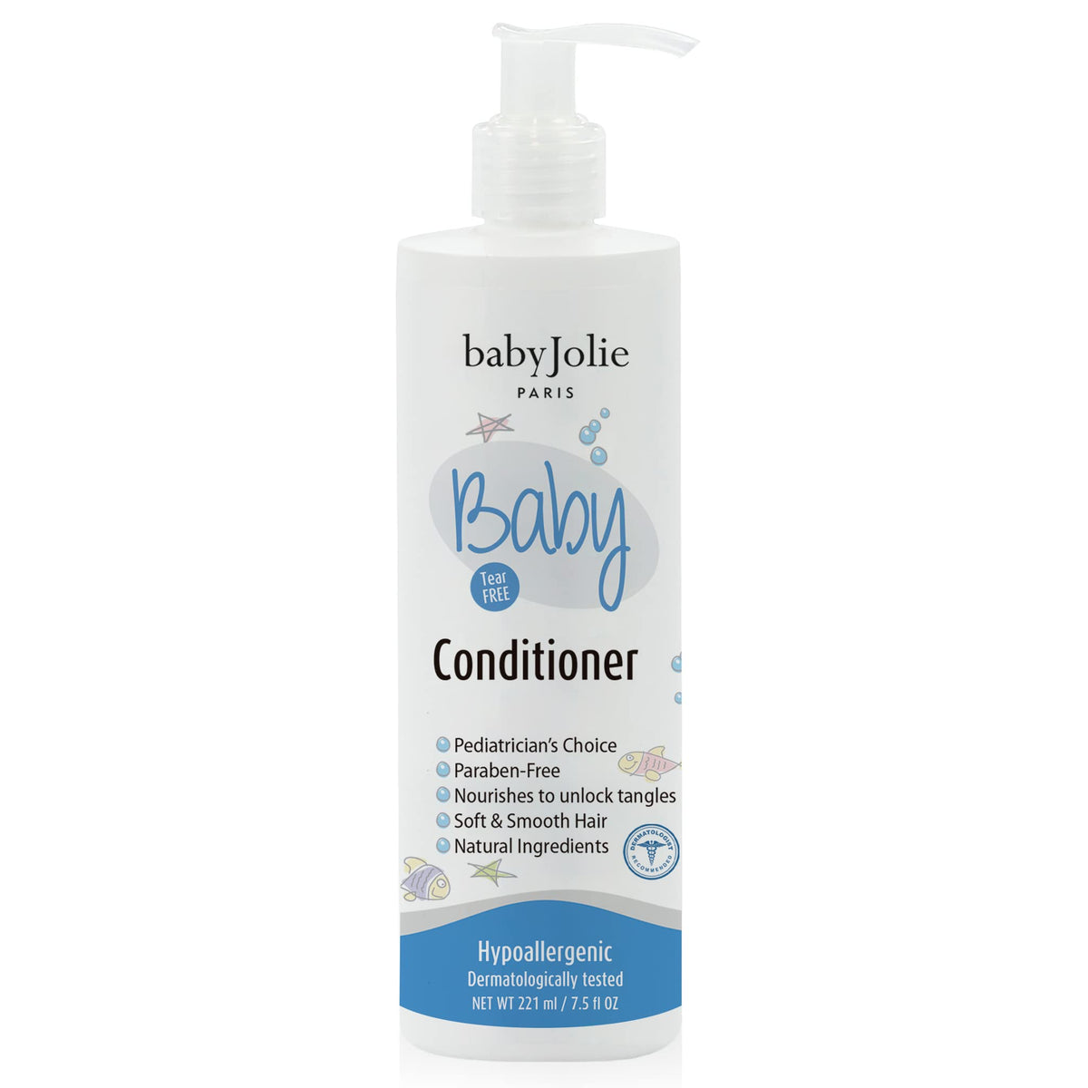 Baby Jolie Baby Hair Conditioner frizz control for smooth detangling after baths.
