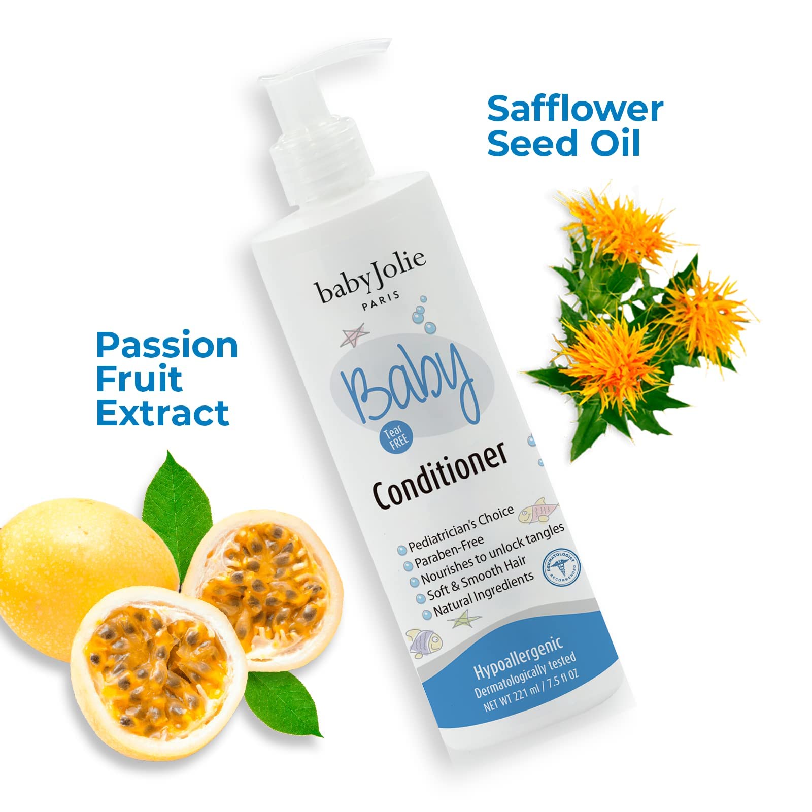 Baby Jolie tear-free formula protects sensitive eyes during daily hair care.