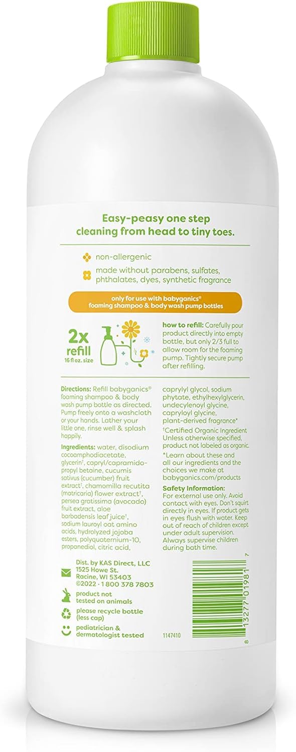 BabyGanics foamy lather bath time keeps your baby clean with gentle cleansing.