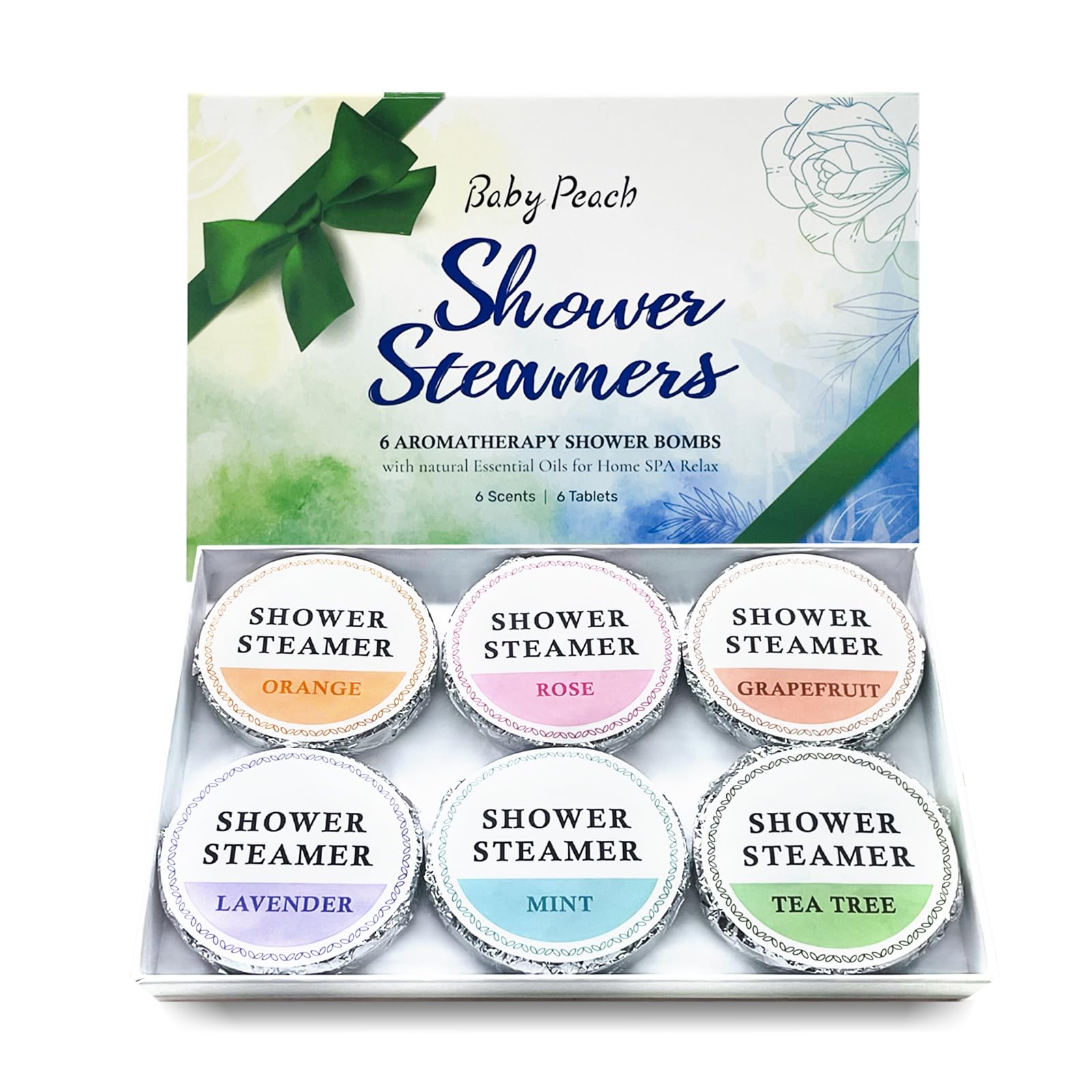 BABYPEACH tea tree shower steamer for cleansing, refreshing steam