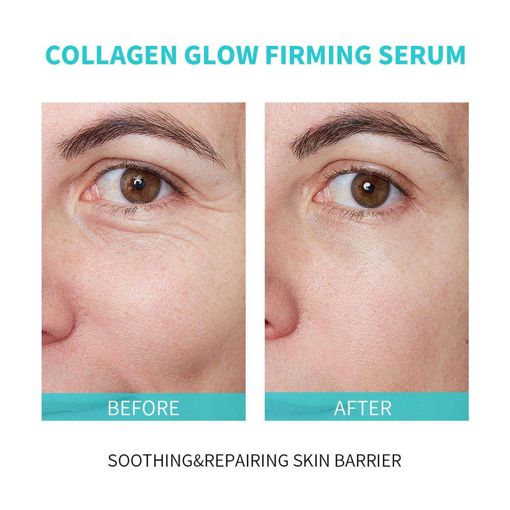 BACHERI Collagen Glow serum ampoules pack shows convenient daily delivery.