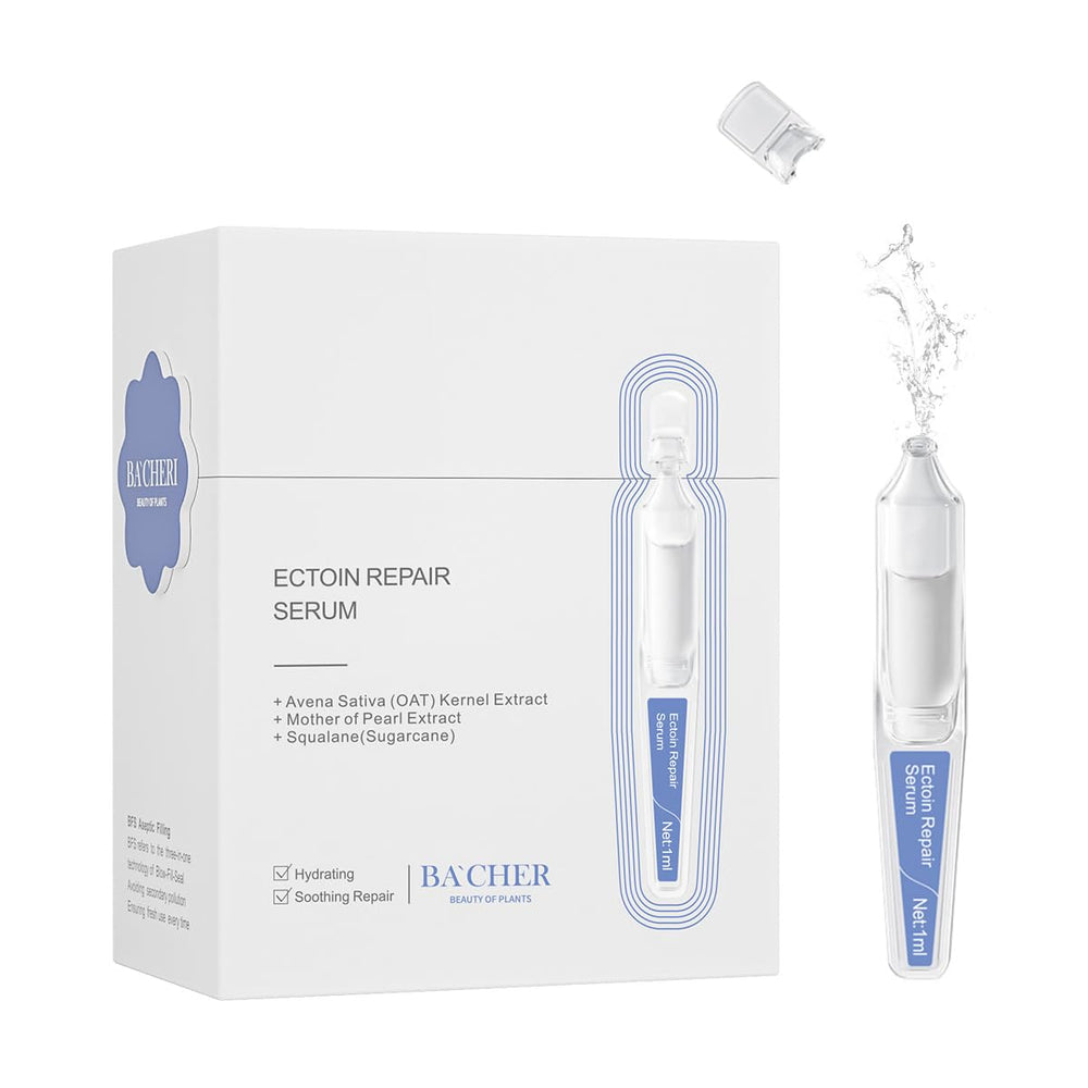 BACHERI Ection Hydrating Repair Ampoules pack for on-the-go hydration and barrier support.