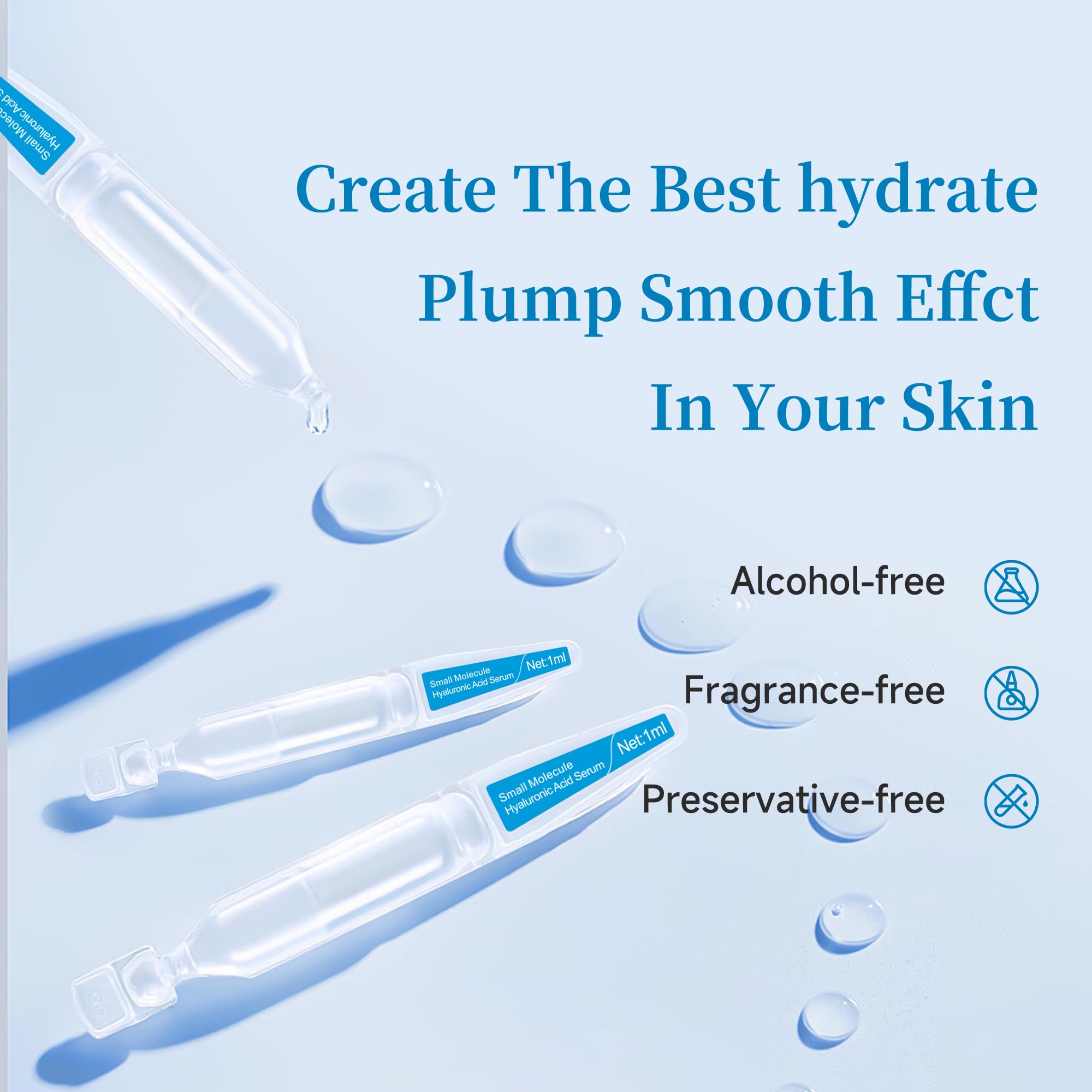 Alcohol-free label on BACHERI Hyaluronic Serum indicates gentle daily use