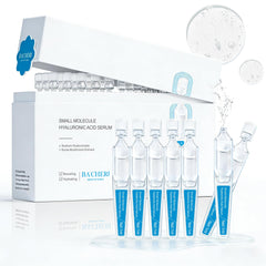 BACHERI Hyaluronic Serum pack shot shows 30 ampoules for daily hydration