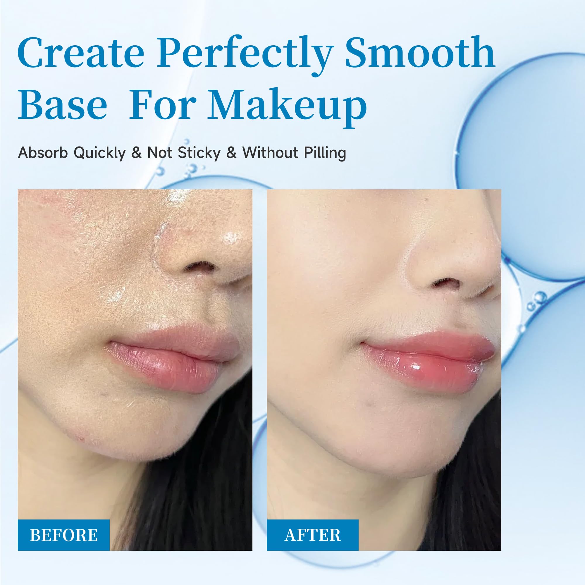 BACHERI serum texture close-up reveals lightweight gel that layers smoothly