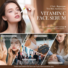BACHERI Vitamin C Serum ampoule opening showing precise dosing for fresh application.