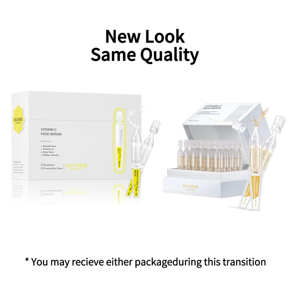 BACHERI Vitamin C Serum travel-friendly ampoules for on-the-go skincare.