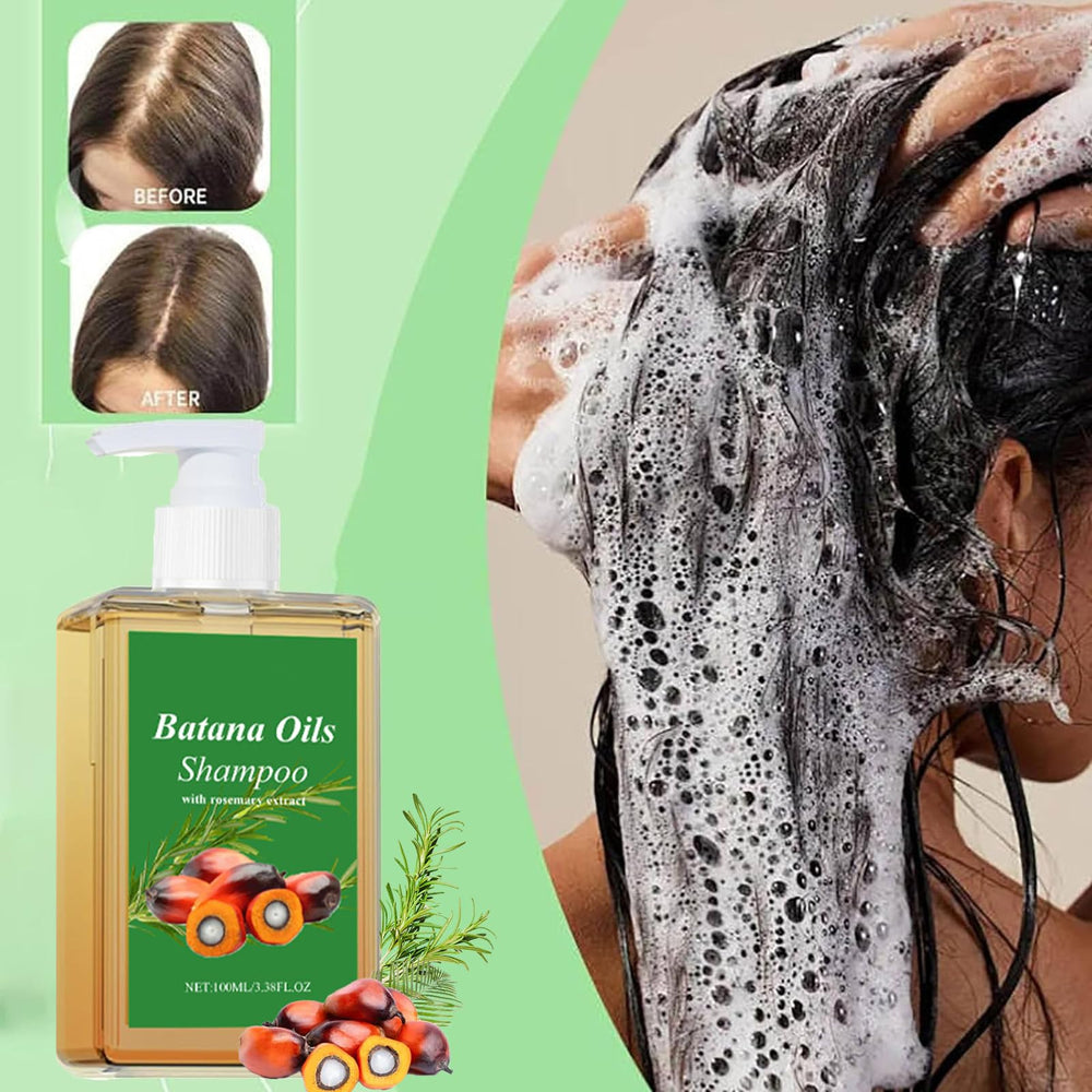BACIOKIS Batana Oil Shampoo label detail highlighting natural ingredients.
