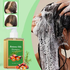 BACIOKIS Batana Oil Shampoo label detail highlighting natural ingredients.