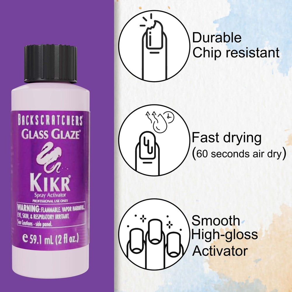 Backscratchers Kikr Activator silk wrap adhesion on nails for a secure bond.