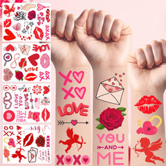 Backtopeia Valentine tattoos heart design for festive party decor.