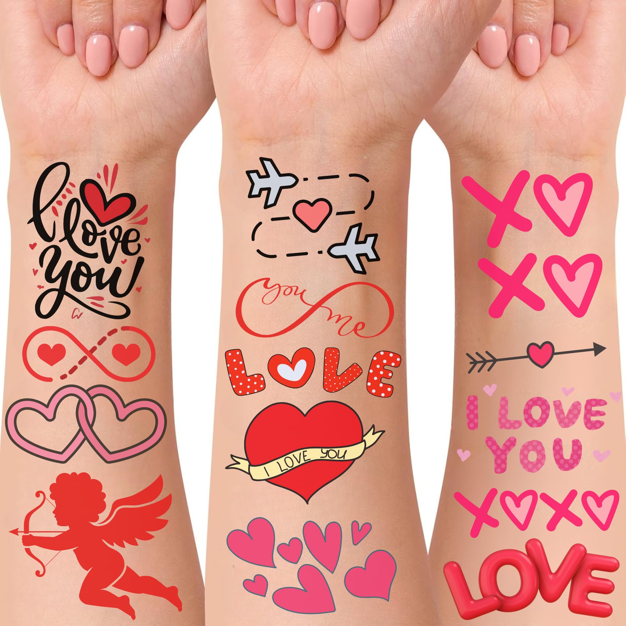 Backtopeia Valentine tattoos rose design makes a charming keepsake.