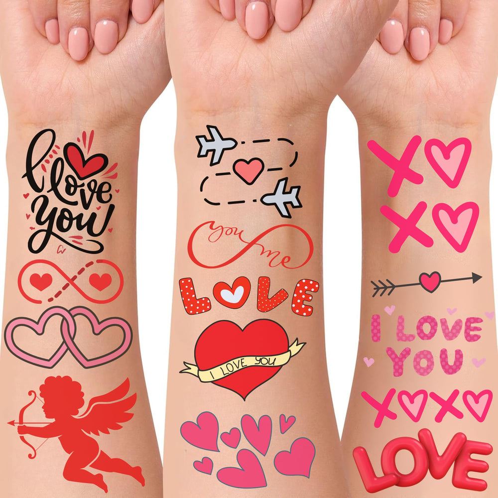 Backtopeia Valentine tattoos rose design makes a charming keepsake.
