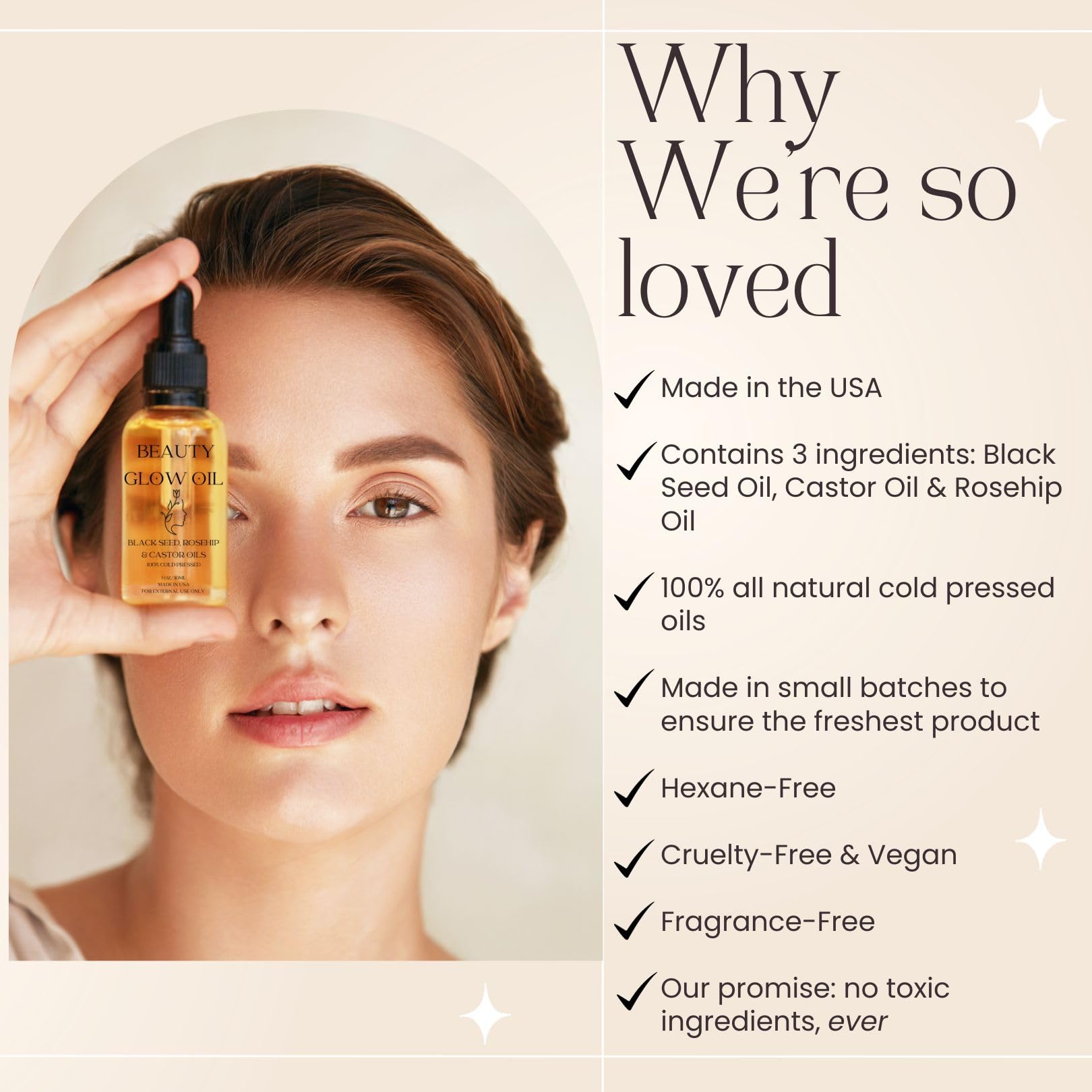 Bad Dog Beauty Glow Oil pour shows quick absorption and a smooth finish