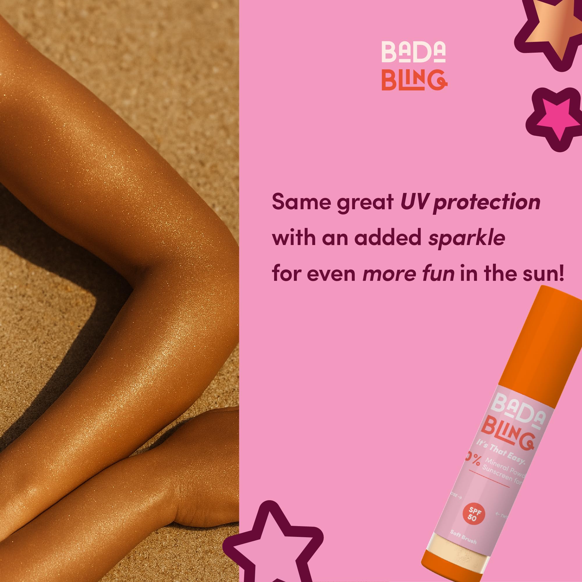 Bada Boom Bada Bling fragrance-free formula ideal for sensitive skin.