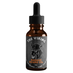 Badass Beard Care Viking beard oil bottle pour for easy application