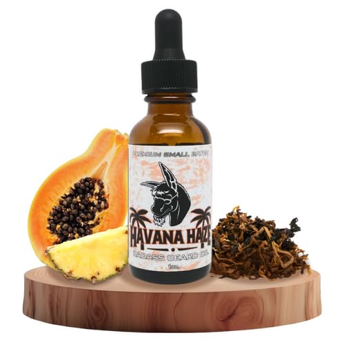 Badass Beard Care Havana Haze bottle—nourishes beard hair for a softer, healthier look.