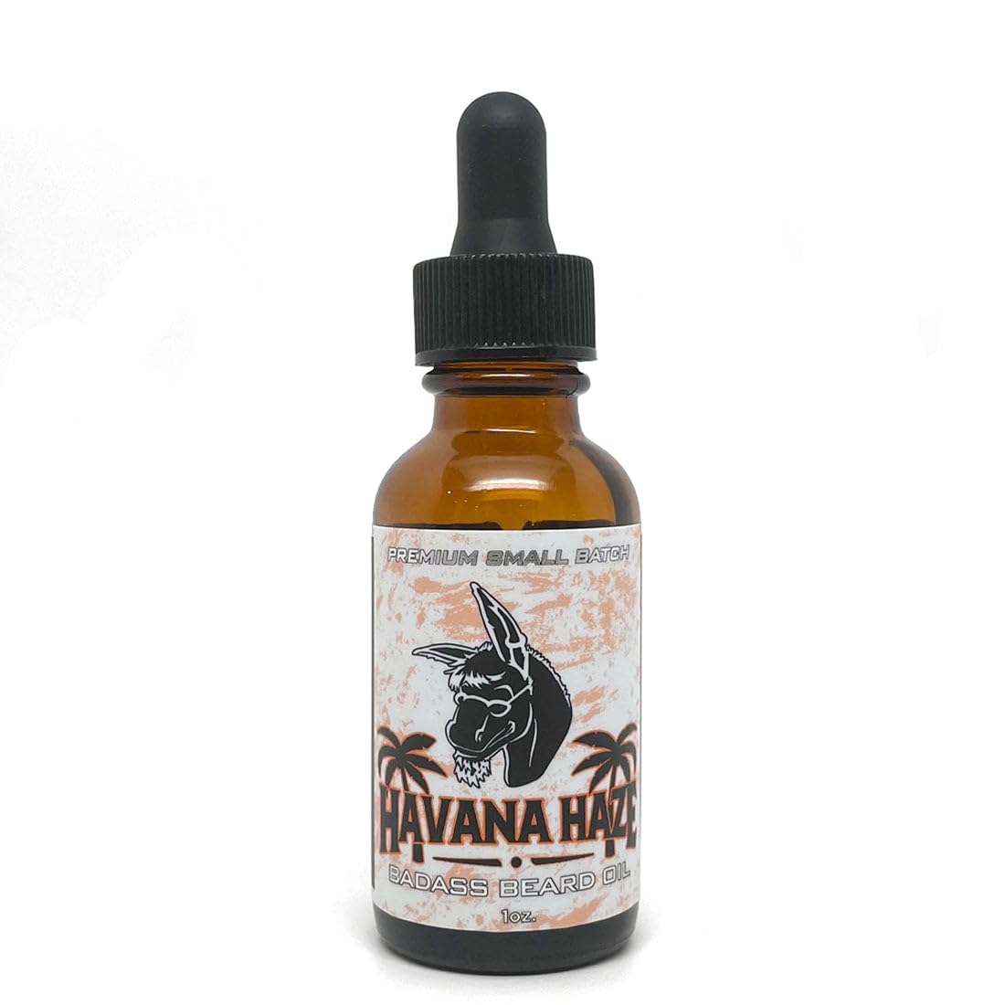 Badass Beard Care Havana Haze label close-up highlighting the premium scent.