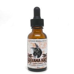 Badass Beard Care Havana Haze label close-up highlighting the premium scent.