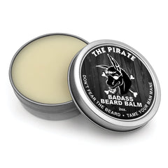 Badass Beard Care Natural ingredients label shows 100% natural formula for beard.