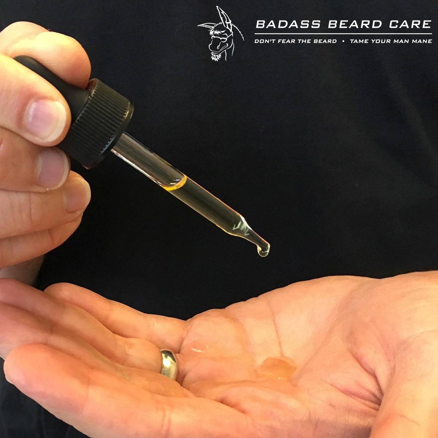 Badass Beard Care Outlaw packaging emphasizes travel-friendly bottle and rugged branding.
