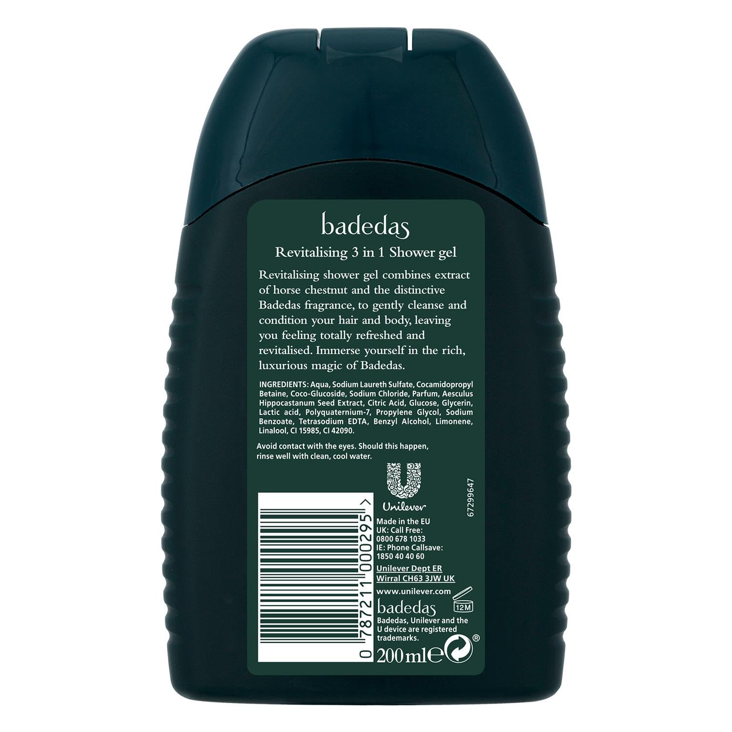 Badedas Revitalising conditioner bottle front helps detangle and smooth hair