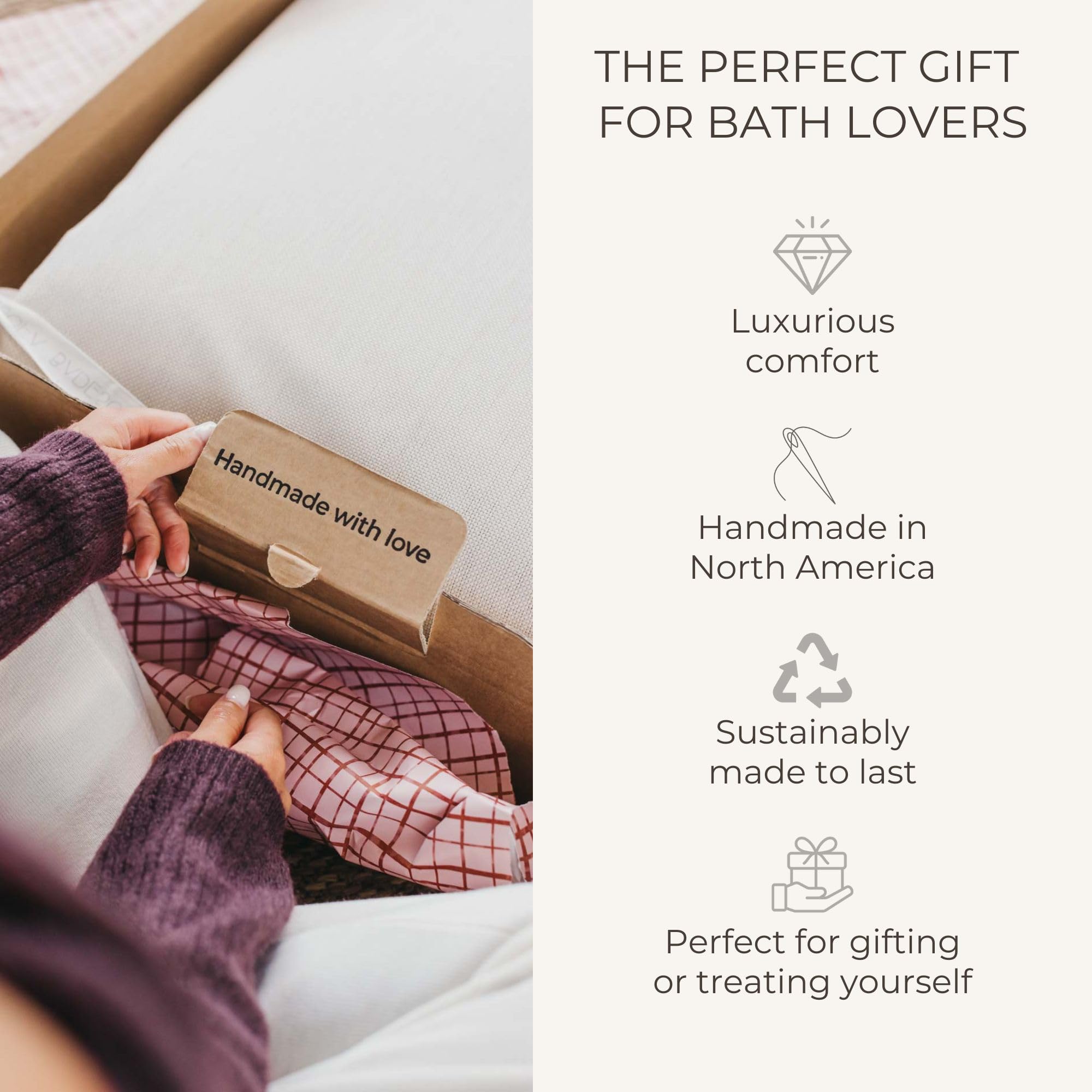 BADESOFA Compatible with bubble baths, bombs, and oils.