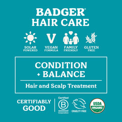 Badger Argan Hair Oil with bergamot and sandalwood aroma.
