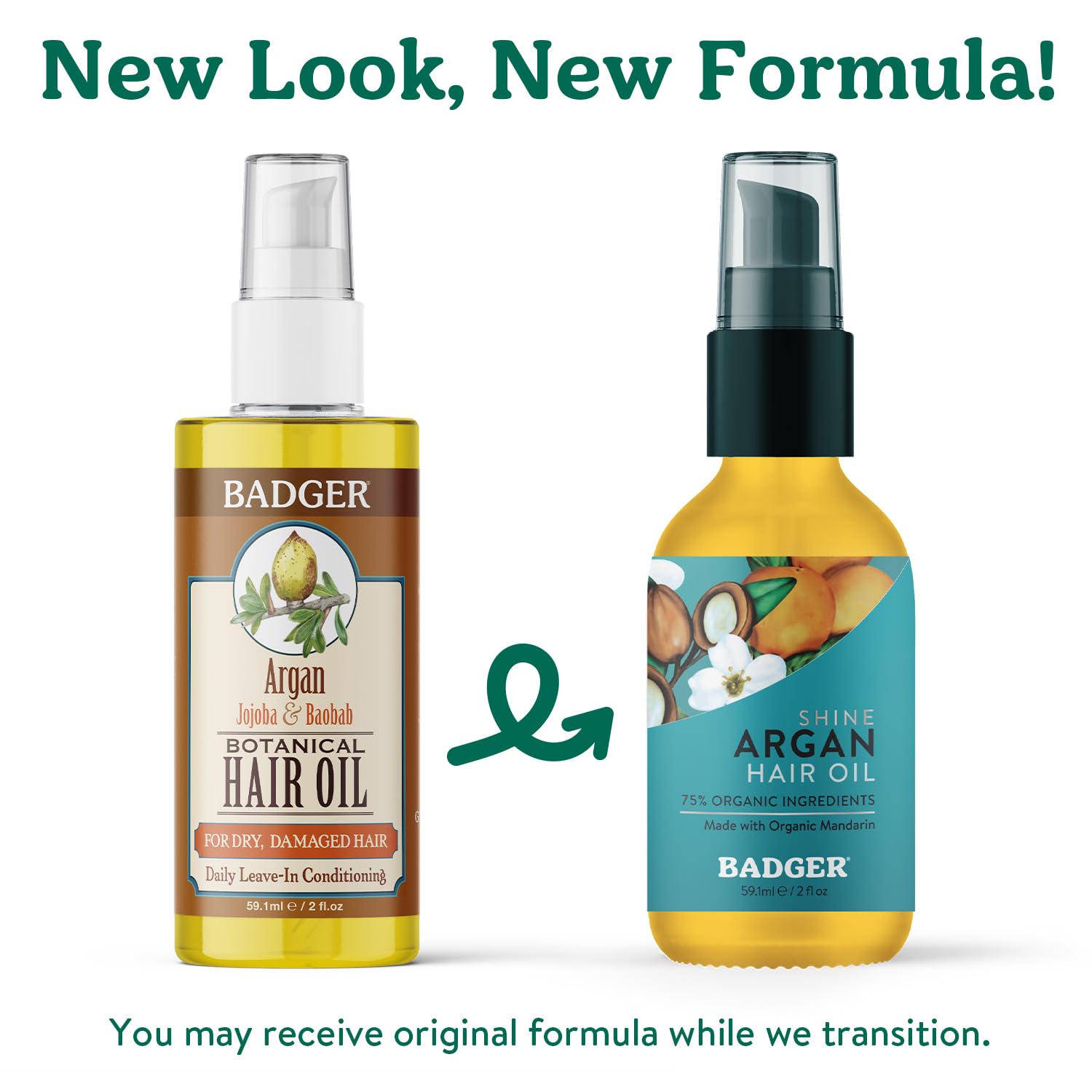 Badger Argan Hair Oil uses organic jojoba, baobab, and argan oils.