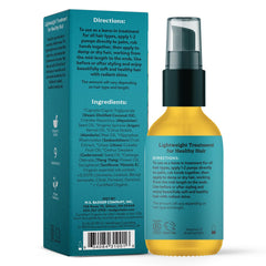 Badger Argan Hair Oil pump-top enables mess-free, one-handed application.