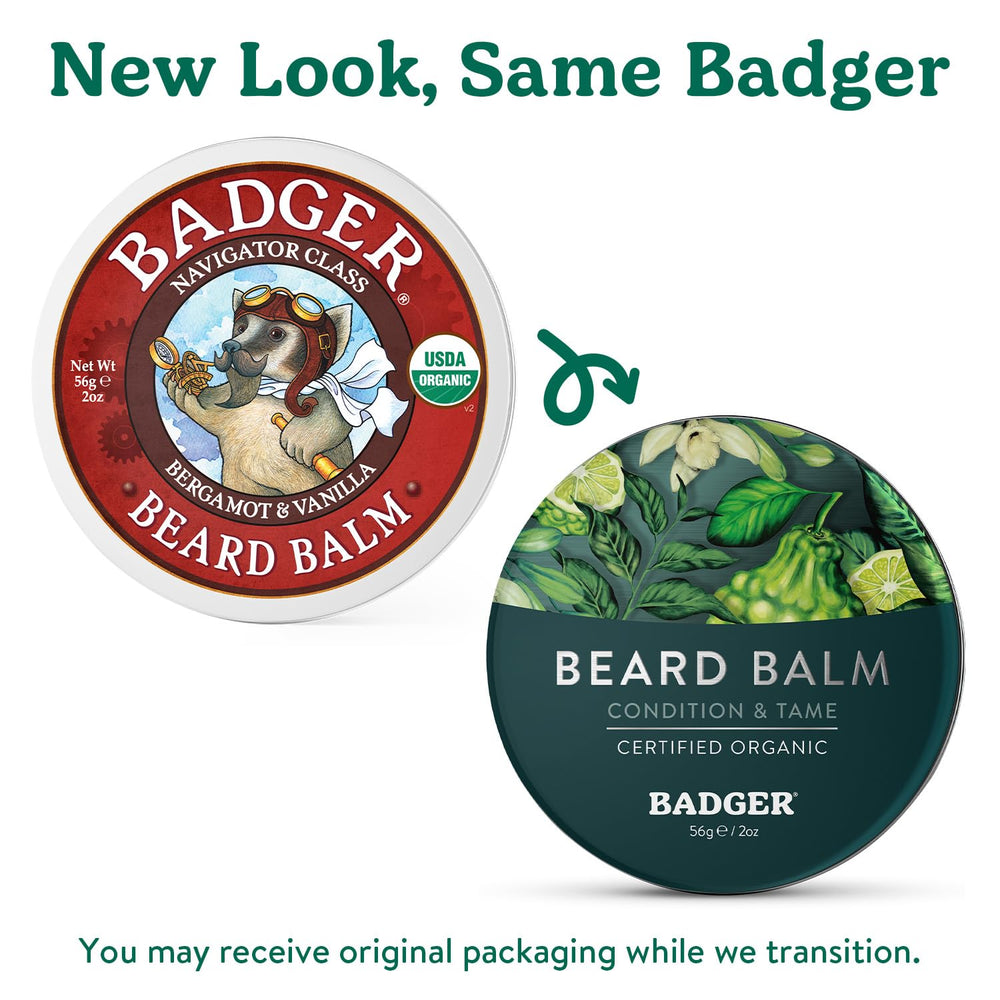Badger beard conditioner with jojoba babassu baobab oils softening facial hair