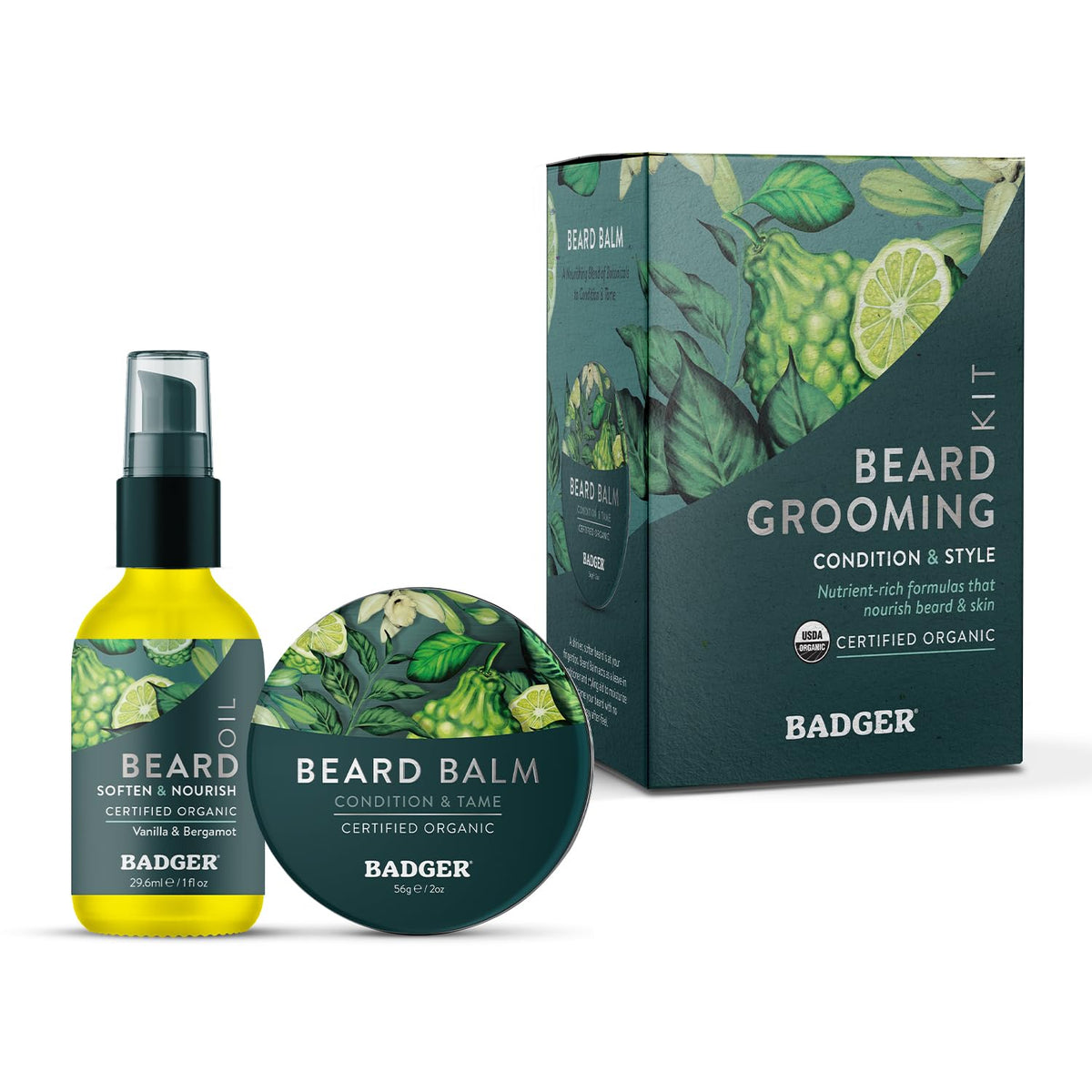Badger beard oil bottle pour shows quick absorption for a smoother beard