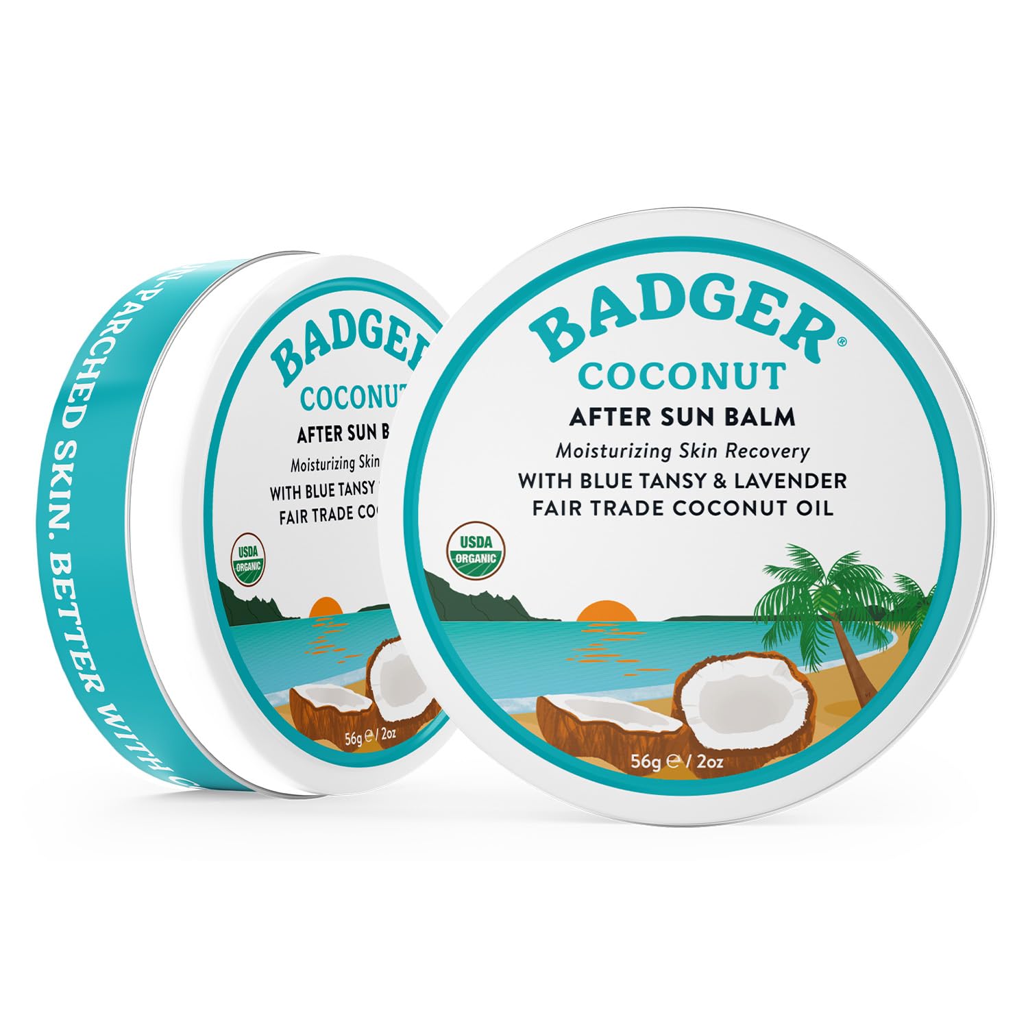 Badger Coconut AfterSun Balm ingredients oil blend for moisturization