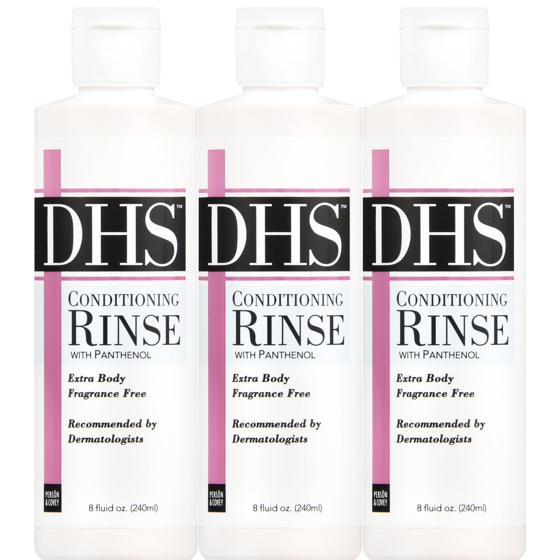 Badger DHS Conditioning Rinse fragrance-free bottle, ideal after medicated shampoo for balanced scalp