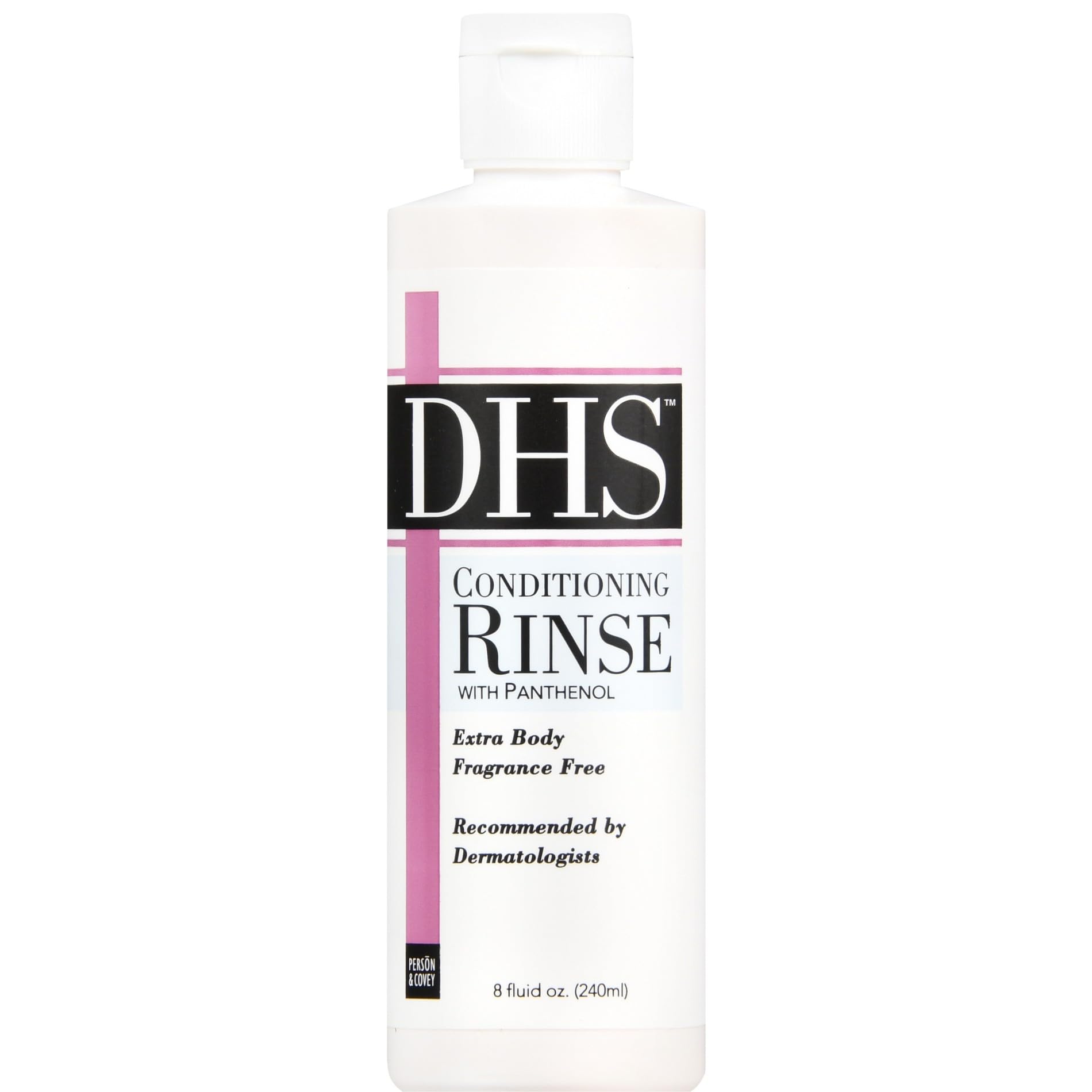 Pouring Badger DHS Conditioning Rinse fragrance-free during rinse for balanced hair care