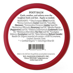 Organic olive castor and jojoba oils in Badger Foot Balm for deep hydration