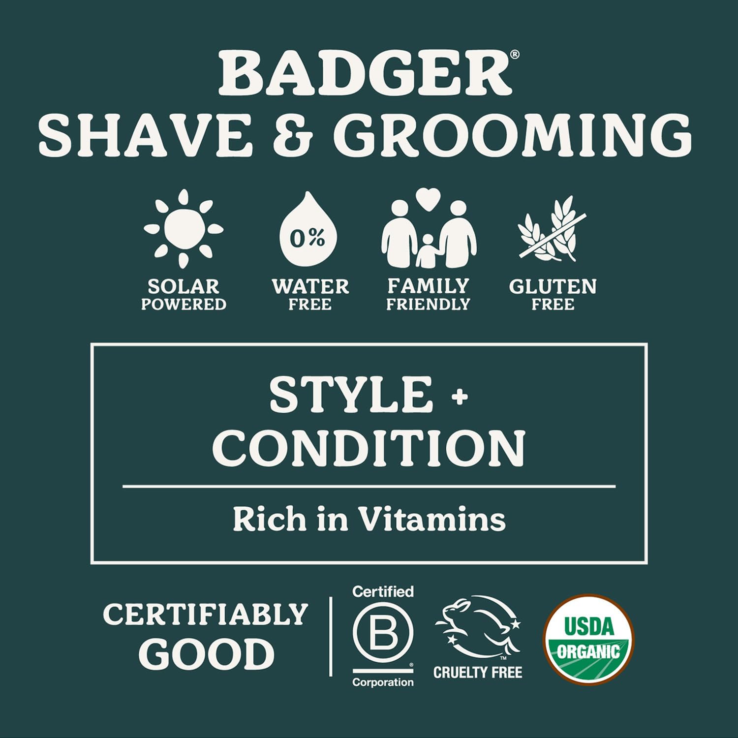 Badger Hair Pomade scent notes of pepper, sandalwood, bergamot.