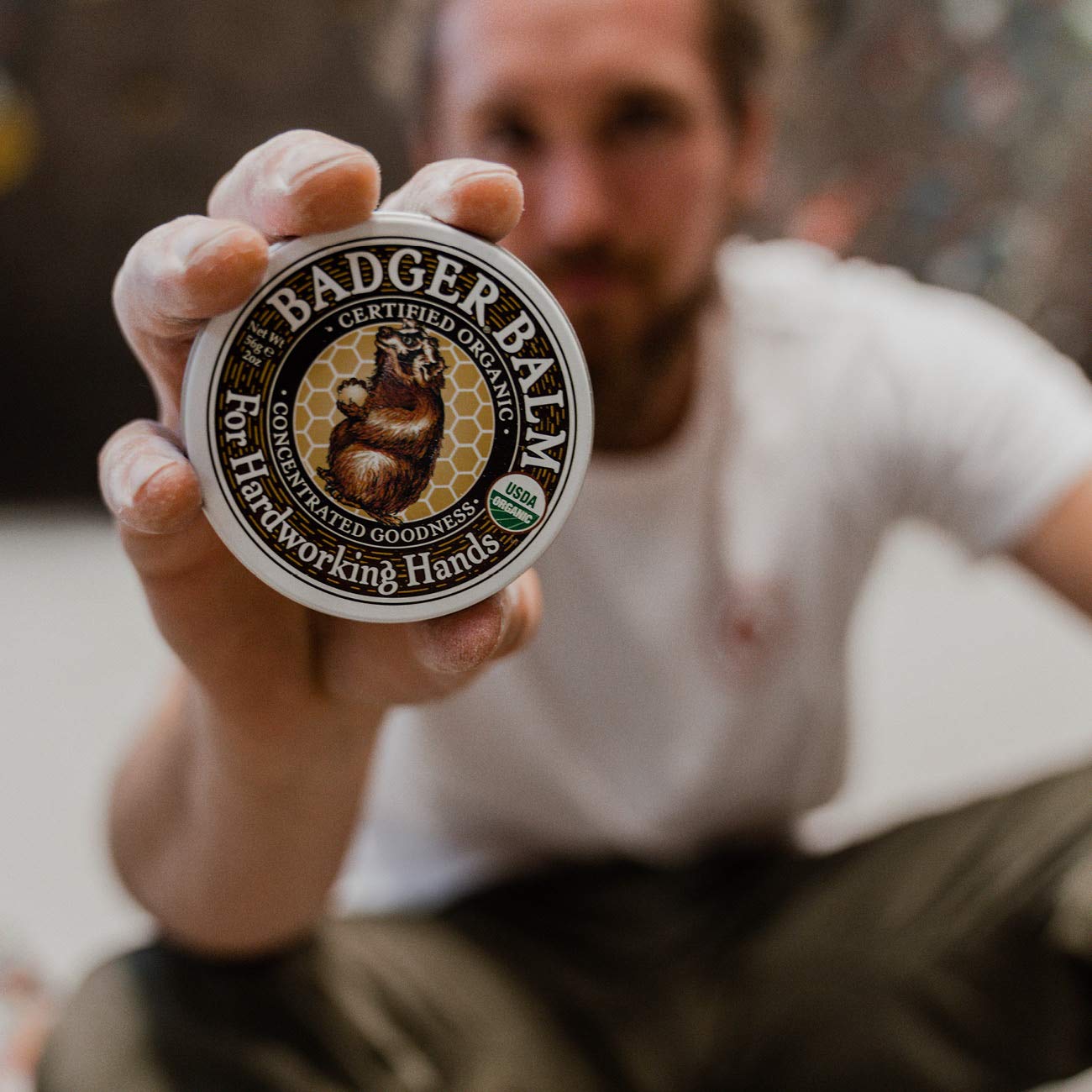 Badger Healing Balm gift-ready tin suitable for gardeners.