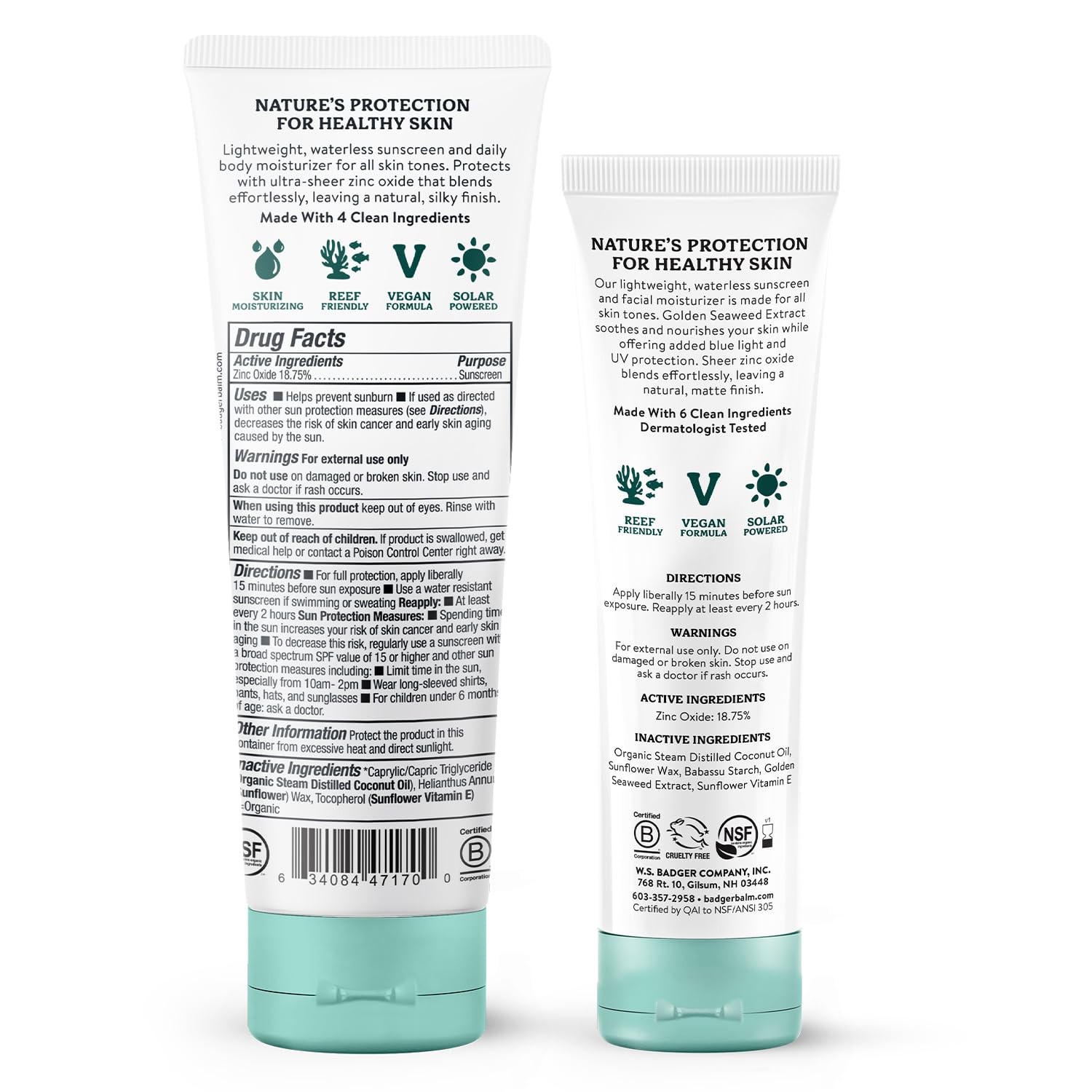 Badger Mineral Daily Body Sunscreen covers the entire body with SPF 30.