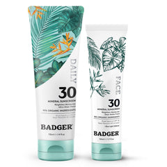 Badger Mineral Daily Face Sunscreen provides lightweight protection for everyday wear.