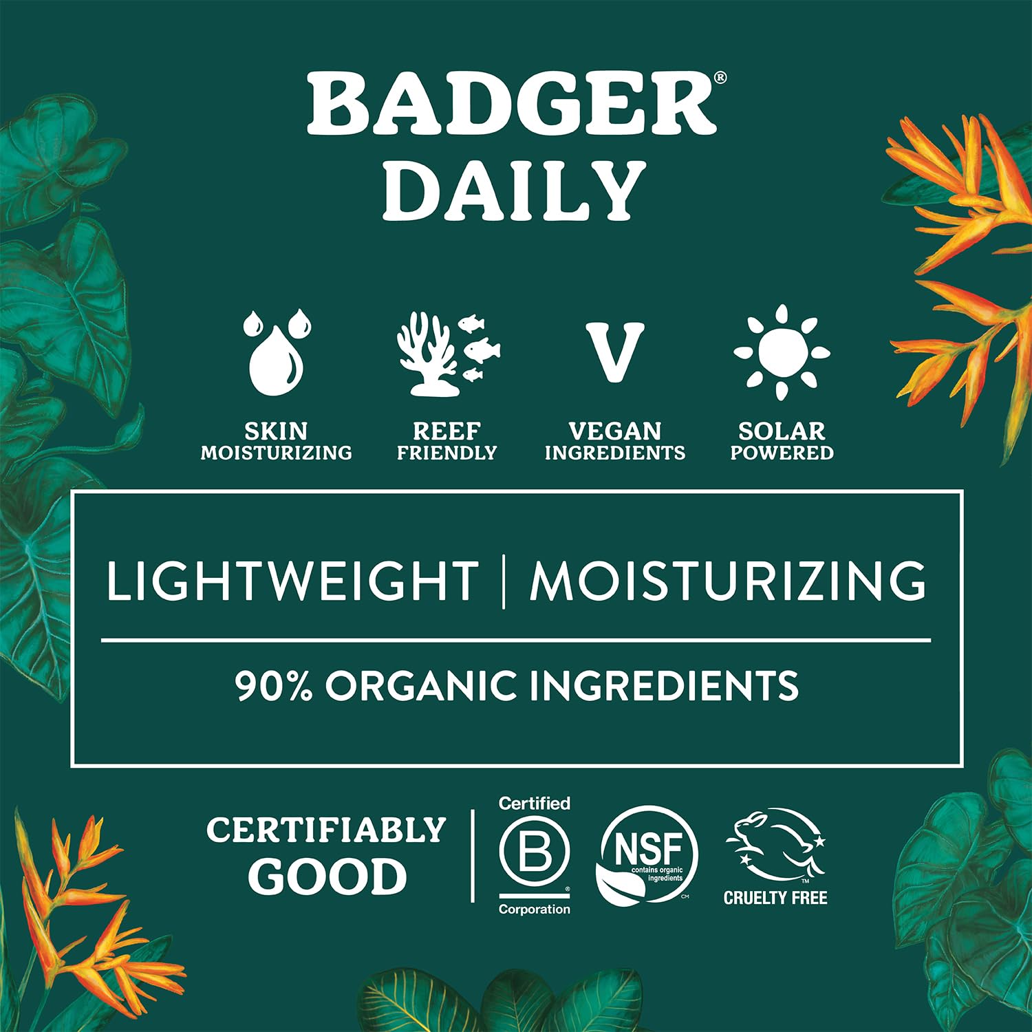 Badger Mineral Daily Sunscreen Packaging showcases eco-friendly, travel-ready tubes.
