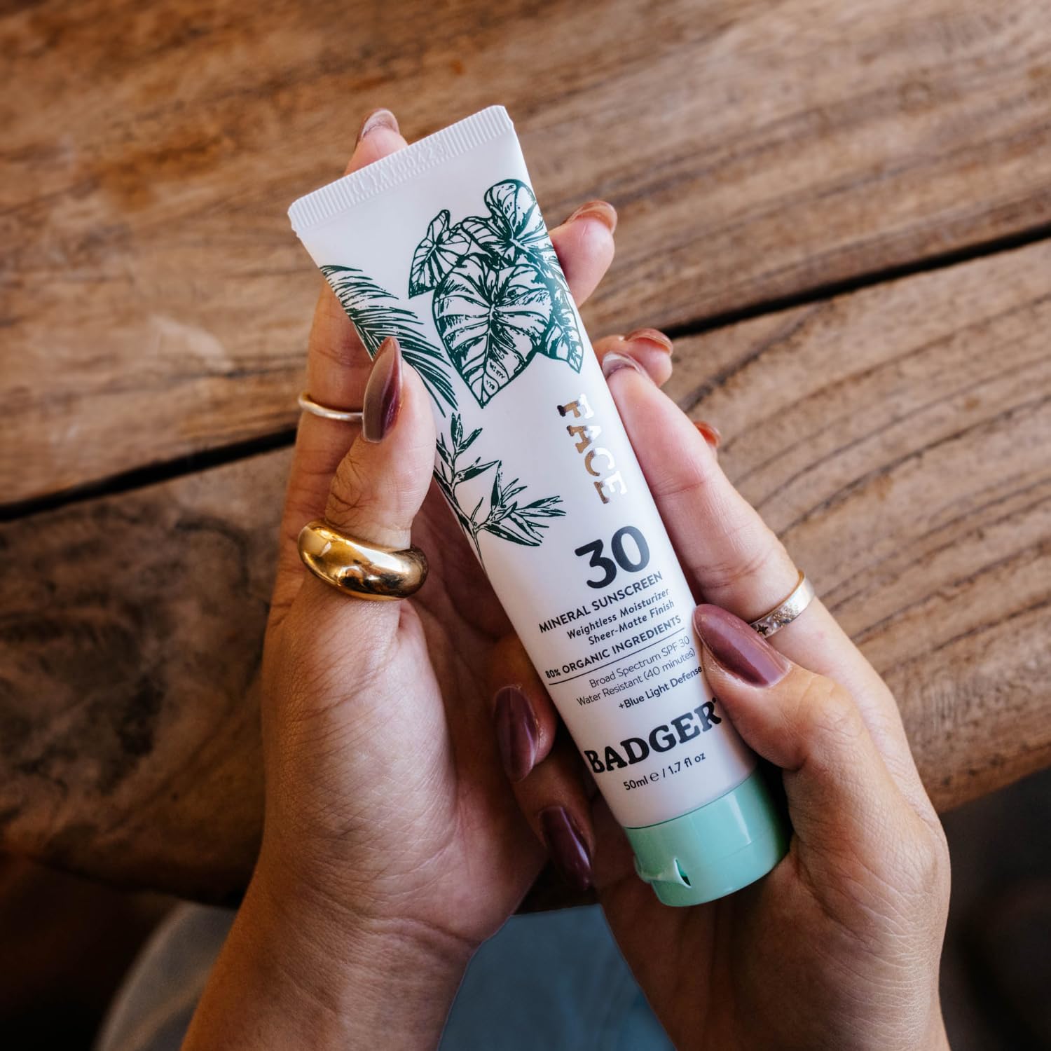 Badger Mineral Daily Vegan Sunscreen Ingredients are GMO-free and reef-safe.