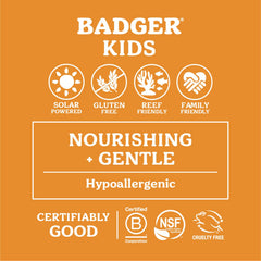 Badger Mineral Kids Sunscreen Face Stick applied clear on skin, leaving no white residue.