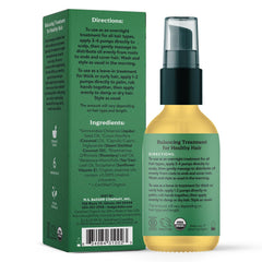 Badger Organic Jojoba Hair Oil with rosemary-tea-tree balance for refreshed scalp